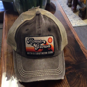 Home Grown with a Southern Soul Patch on Light Brown Distressed Hat