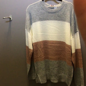 Heather Grey Mauve Sweater