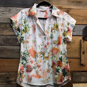 Off white Floral Blouse